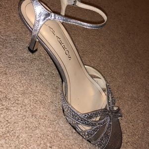 Caparros Silver Lame Heriloom Heels